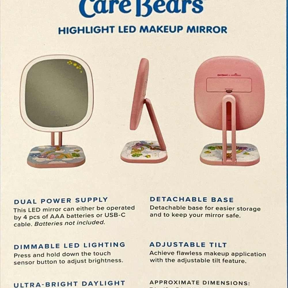 Care Bears Pink Highlight LED Makeup Mirror